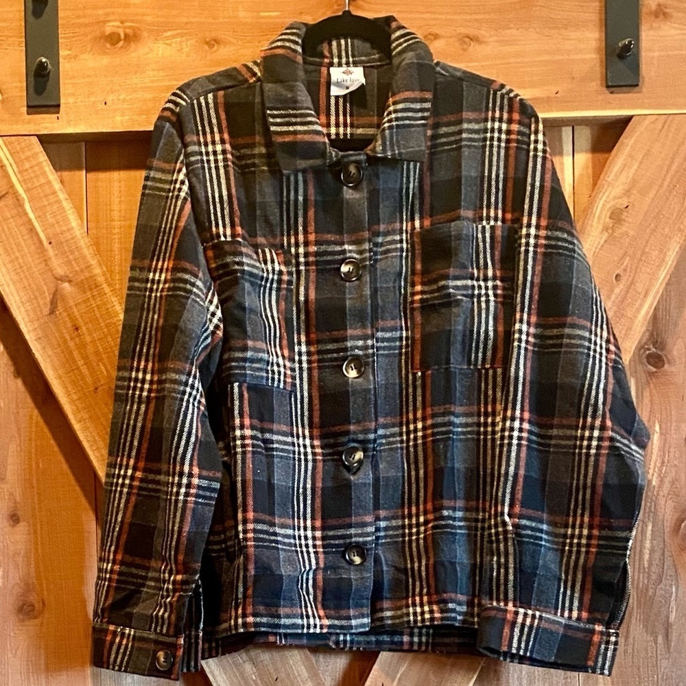 Sew In Love L/S Flannel, Size XL, multi-colored